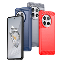 Coque arrière en TPU souple résistante aux chocs en fibre de carbone pour OnePlus 12 5G 12R ACE 3 5G Étui de téléphone portable