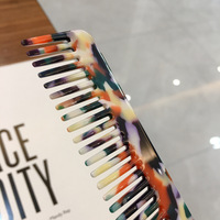 Peigne à cheveux en acétate imprimé léopard ShilyOS, vente en gros, logo personnalisé, accessoires pour cheveux vintage effet écaille de tortue, pour femmes, OEM ODM