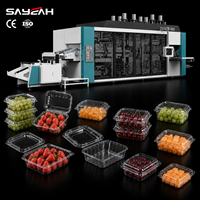 Geautomatiseerde multi-station 680*450mm thermoformmachine voor het maken van transparante voedselverpakkingsbakjes en -dozen