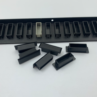 Bouchon anti-poussière noir SC 5G compatible à enfoncer 27x9mm pour panneau de distribution de fibre optique et étanchéité d'entrée de câble