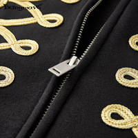 Nouveau sweat à capuche zippé personnalisé en coton, style rétro streetwear, coupe ample et oversize, avec fermeture éclair robuste et logo brodé