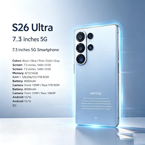 S26 Ultra, Teléfono Inteligente 5G de 7.3 Pulgadas, Batería de 8000 mAh, Juegos y Entretenimiento, Cámara Frontal de 72MP, Cámara Trasera de 24MP, Sensor de Huellas Dactilares - Product Image 4