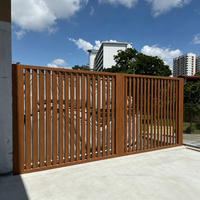 Panneaux de clôture modernes en aluminium à persiennes, revêtement poudré, en alliage d'aluminium, pour jardin, à lattes horizontales, pour extérieur, vente en gros