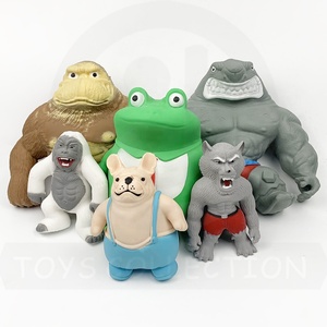 Nuevo lanzamiento divertido agarre de mano Animal Squishy gorila tiburón Rana perro alivio del estrés apretar juguete elástico para niños adultos - Product Image 1