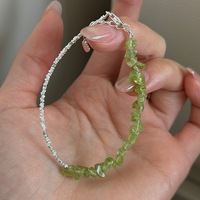 Bracciale in Argento Sterling S925 con Cristalli Irregolari, Stile Estivo Casual e Fresco per Donne, Gioielleria Raffinata