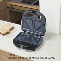 Machine à sandwich électrique multifonction détachable, gaufrier, grille-pain automatique domestique, four à panini en alliage d'aluminium pour voiture