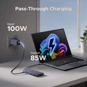 1 adet PD100W USB C yerleştirme İstasyonu çift 4K monitör USBC Hub ile <span class=keywords><strong>2</strong></span> HDMI USB A & C 3.<span class=keywords><strong>2</strong></span> port SD/TF kart okuyucu - Product Image 6