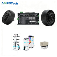 Kit Motor Servo Hub AMPSTech Berperingkat IP67 36VDC 110RPM Dual Axis CAN Driver 15Nm untuk Kendaraan Terpandu Otomatis Gudang
