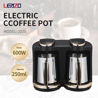 StarLux Commerce Extérieur – Nouvelle Machine à Café et Lait Électrique Intelligente à Double Tasse en Acier Inoxydable, 4 Tasses, Contrôle de Température, Norme Européenne