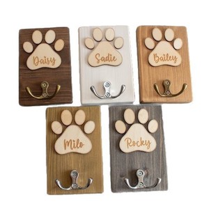 Personalized Dog Paw Wooden <b>Wall</b> <b>Hook</b> Rack Cute Home Decor For Living Room Bedroom Wardrobe - Product Image 3