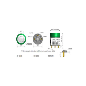 Sensor de Gas de Monóxido de Carbono Alphasense CO-CE, Precisión Estándar, Fabricado en el Reino Unido, Plástico, Cumple con RoHS - Product Image 1