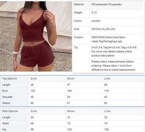 Ropa de Verano QINSI para Mujer, Etiqueta Personalizada, Conjunto de Pijama de Dos Piezas, Camisola y Pantalones Cortos, Ropa de Dormir Sexy para Mujer, Color Sólido - Product Image 6