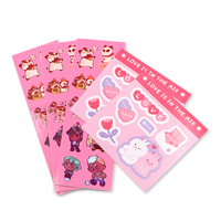 Benutzer definierter Druck Vinyl Frosted Laminated Stickers Adhesive Kiss Cut Dekoratives Briefpapier Aufkleber Blatt mit hoher Qualität