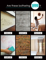 Autocollants muraux 3D en vinyle PVC mousse plastique auto-adhésifs effet marbre pour salle de bain, à peler et coller, pour revêtement mural