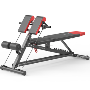 Banco Plano Ajustable para Abdominales, Flexiones de Piernas, <span class=keywords><strong>Press</strong></span> de Pecho, Banco Multifuncional para Gimnasio en Casa - Product Image 1