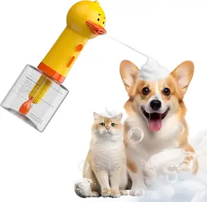 Banyo elektrikli köpek temizleme köpük makinesi için 350ml kapasiteli otomatik köpek sabunluk