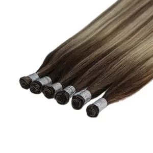 Factory Direct Russian Virgin Hair Extensions Genius Weft Hair In Straight Style High Quality Human Hair