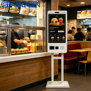 Kiosque en libre-service 21,5 23,8 27 32 pouces, écran tactile HD Android Windows, kiosque de commande automatique, écrans de kiosque de paiement intégrés - Product Image 1