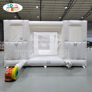 Bianco puro doppio scivolo gonfiabile casa di rimbalzo combinato Jumbo bambini rimbalzo castello salto e scivolo divertente fornitore di giochi - Product Image 6
