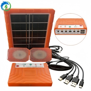 Sistema di Illuminazione <span class=keywords><strong>Solare</strong></span> 5V 4W in Silicio Monocristallino, <span class=keywords><strong>Fari</strong></span> LED Doppi, Impermeabile IP65, <span class=keywords><strong>Luce</strong></span> Bianca Neutra 4100K - Product Image 2