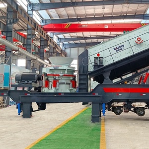 80-320 TPH Reifenmontierte HP200 300 Kegelbrecher Mobile Brechanlage für den Bergbau und Steinbruch - Product Image 1