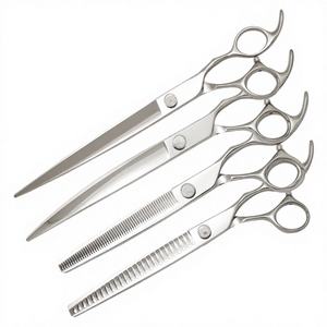 Professional 7.5/8inch Stainless Steel Piano <b>Teeth</b> Curved Chunker for Dogs Japanese 440C Pet Grooming Scissors - Product Image 4