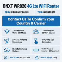 Routeur DNXT RP-SMA WPS 4G avec carte SIM, 1WAN/4LAN, Wi-Fi, USB, 4000mAh, mode AP, routeur avec carte SIM, pour usage professionnel
