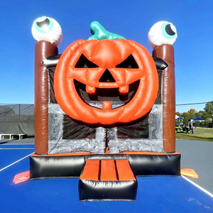 Commercial outdoor party jumping bouncy castle <b>inflatable</b> halloween bouncer pumpkin bounce <b>house</b> for kids - Product Image 1
