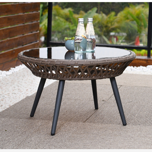 Restaurante del jardín o patio al aire libre Mesa sillas 3pc compacto de mimbre balcón <span class=keywords><strong>muebles</strong></span> <span class=keywords><strong>para</strong></span> pequeño balcón - Product Image 4