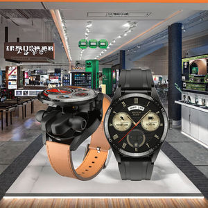 Reloj Inteligente Android 2 en 1 GT5 <span class=keywords><strong>Buds</strong></span> con Monitor de Actividad Física, Monitor de Sueño, Brújula, Respuesta <span class=keywords><strong>a</strong></span> Llamadas, Correa de Cuero, Carga Inalámbrica - Product Image 3