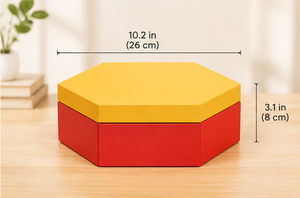 Boîte cadeau hexagonale pliable en carton rigide personnalisée avec un plan de rangement en couches pour les cadeaux d'entreprise, boîte cadeau hexagonale - Product Image 5