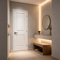 Porte intérieure moderne en MDF laqué imperméable Xinpai, prix usine, pour hôtel, école, chambre à coucher