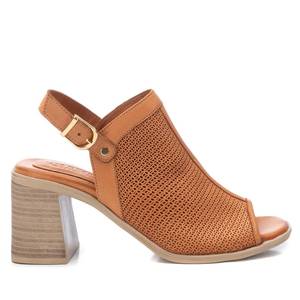 Sandales à talons pour femmes Carmela, en cuir, à bout ouvert, talon bloc, chaussures d'été - Product Image 6