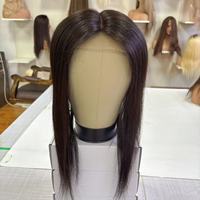 Topper capillaire hybride en dentelle de soie de qualité médicale, ligne de cheveux naturelle sans couture pour femmes, cuir chevelier naturel, blond brun pour cheveux clairsemés