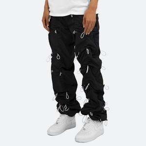 Pantalon personnalisé à coupe décontractée avec plusieurs fermetures à cordon élastique superposées - Product Image 2