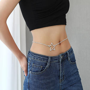 Nessa <span class=keywords><strong>bijoux</strong></span> étoile plaqué argent femmes cercle unique spot tout correspondant diamant taille chaîne <span class=keywords><strong>intime</strong></span> corps <span class=keywords><strong>bijoux</strong></span> N2312181 - Product Image 3