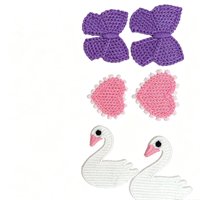 Appliques au crochet faites main de qualité supérieure, motifs fraise, fleur, nœud, cœur, cygne pour la décoration de vêtements, robes et sacs