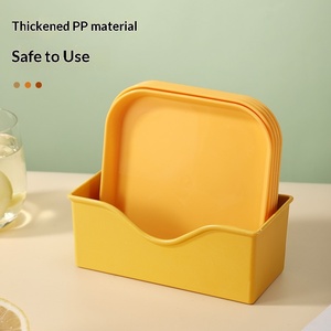 <span class=keywords><strong>Assiette</strong></span> <span class=keywords><strong>carrée</strong></span> de 6 pouces en plastique, <span class=keywords><strong>petite</strong></span>, pour collations et gâteaux, style moderne et minimaliste, pour la table à manger domestique, également utilisable comme <span class=keywords><strong>assiette</strong></span> de service. - Product Image 2
