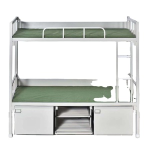 Lits superposés en acier au design moderne, lits doubles pour dortoir, lit en tube de fer haut-bas, démontable, revêtement poudré, pour chambre, école, appartement - Product Image 4
