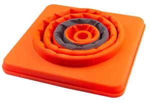 Cônes de signalisation routière de sécurité, orange fluorescent, rétractables et pliables, pour situations d'urgence - Product Image 3