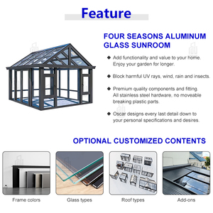 Serre en <span class=keywords><strong>aluminium</strong></span> sur mesure, autoportante, quatre saisons, avec un bel aspect, pour patio, balcon, jardin, véranda - Product Image 3