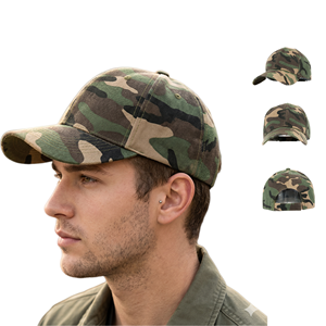 Gorra de Béisbol de Camuflaje de 6 Paneles, Ajustable, Unisex, Informal para Exteriores, Primavera/Verano, Tela de Sarga para Adultos - Product Image 5