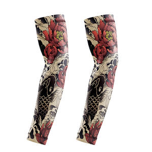 Mangas de brazo de tatuaje de seda de hielo Floral para hombres para ciclismo conducción protección solar pesca actividades al aire libre montar en motocicleta - Product Image 6