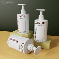 XINDE OEM ODM couleur personnalisée impression luxe PET 500ml soin des cheveux emballage cosmétique lavage à la main vide lotion pour le corps shampooing bouteille
