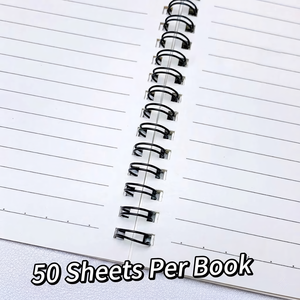 Carnet à spirale sur mesure ligné style graffiti américain rétro pour filles, prise de notes, logo et couleur personnalisés pour étudiants, OEM/ODM - Product Image 4