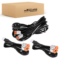 Kit Kabel Wiring MaXpeedingrods Seri Crosshair Lampu LED Tambahan untuk Mengemudi dengan DRL 4-PIN DT Plug