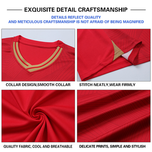 เสื้อฟุตบอลผ้าโพลีเอสเตอร์100% น้ำหนักเบาแห้งเร็วระบายอากาศได้ดีตัดอัตโนมัติชื่อทีมสั่งทำ - Product Image 6