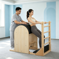 Baril d'escalade Pilates pour centre de réadaptation, cadre en bois d'érable, appareil de décompression vertébrale pour l'entraînement des patients souffrant de douleurs dorsales chroniques