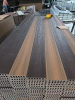 Planche de terrasse en composite WPC PE imperméable, écologique, contemporaine, antidérapante, brossée, pour jardin et extérieur