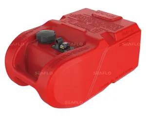 SEAFLO Fuel Gas Tank 6 Gallon 24 Liter Portable Outboard Fuel Tank with Gauge for Marine Boat